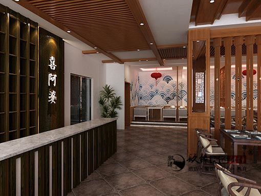 固原喜阿婆分(fēn)店(diàn)餐廳設計,固原餐廳設計公司|推薦選擇甯夏镹臻工裝設計